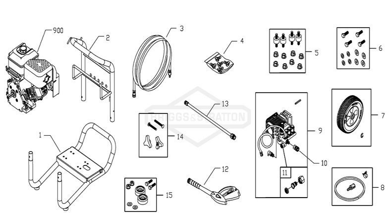 Briggs & Stratton pressure washer model 020324 replacement parts, pump breakdown, repair kits, owners manual and upgrade pump.